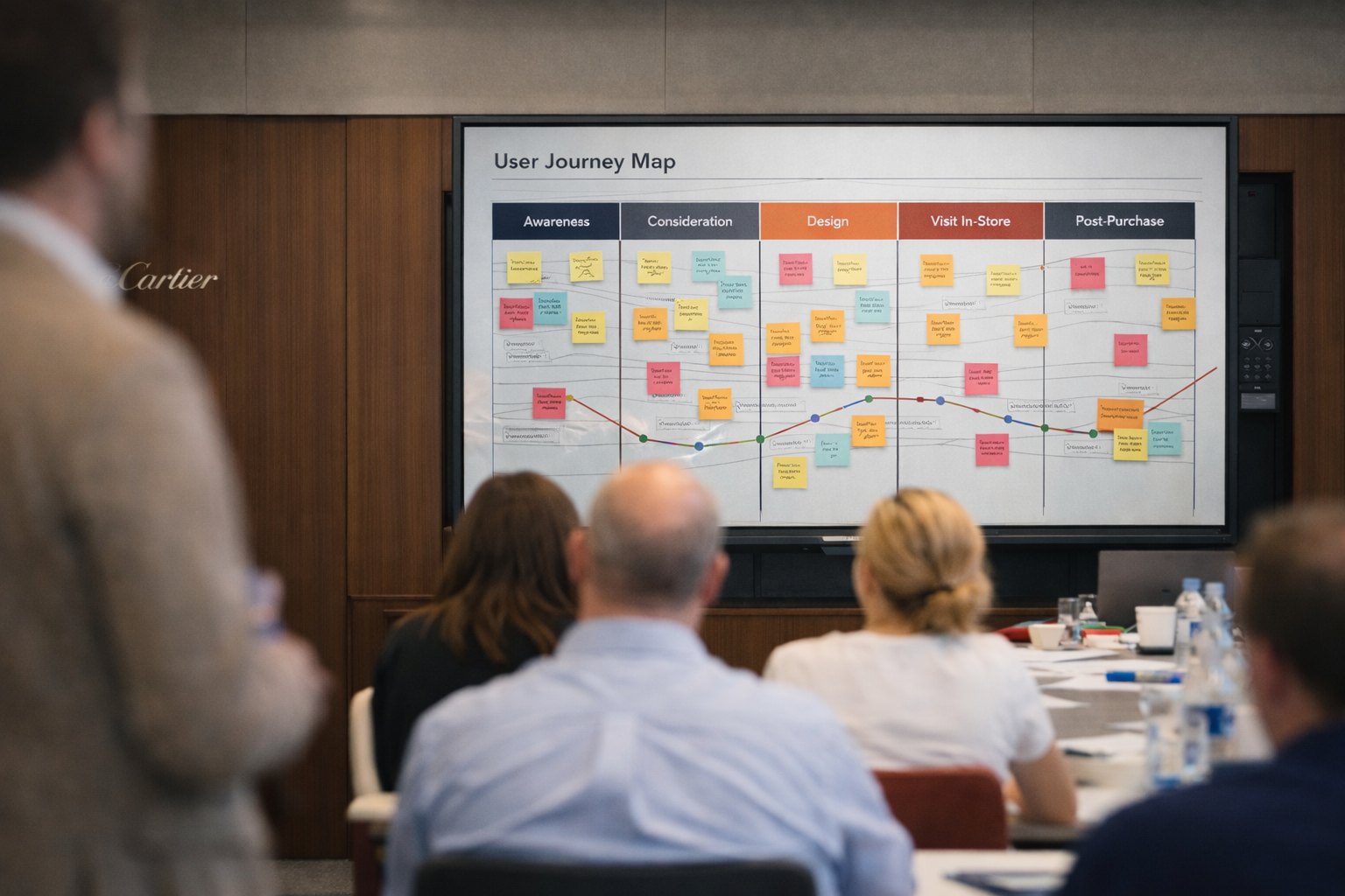 Journey mapping workshop with the Cartier team during eSFY discovery.
